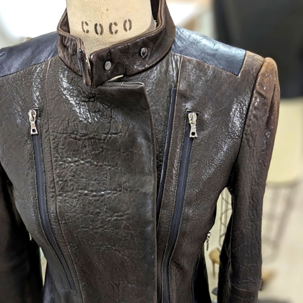 J Brand Leather Moto Jacket - Picture 2 of 10
